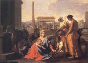 Nicolas Poussin The Holy Family in Egypt oil painting reproduction